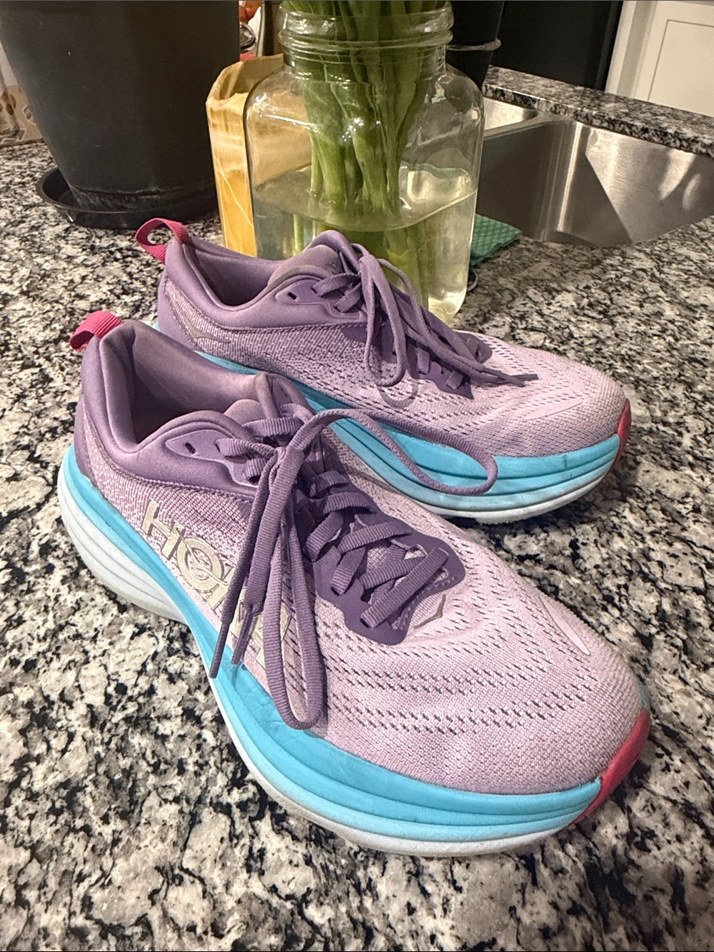 Hoka One Bondi 8 Running Shoes Women Size 7.5 B Blue Purple
Comfort Sneakers